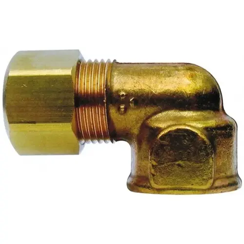 Compression Tube Female Elbow: 1/2" Thread, Compression x FNPT