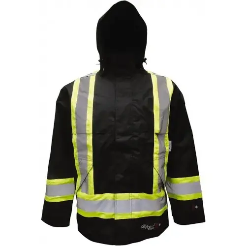 Rain Jacket: Size L, Black, Polyester