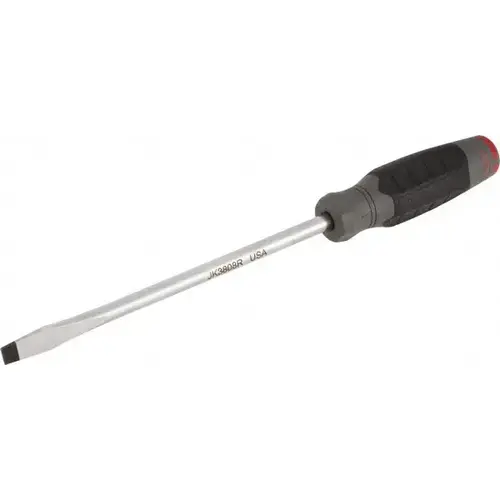 Slotted Screwdriver: 3/8" Width, 12-3/4" OAL, 8" Blade Length