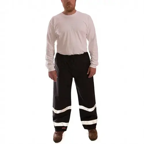 Rain Pants: Polyester, Snaps Closure, Black, 2X-Large Rain Pants: Polyester, Snaps Closure, Black, 2X-Large