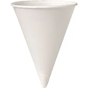Solo Cup Company 6RB-2050 Solo Cup Paper Cone 6 Oz White Rolled Rim Poly Bag Inners Case Of 2