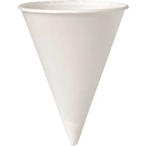 Solo Cup Paper Cone 6 Oz White Rolled Rim Poly Bag Inners Case Of 2