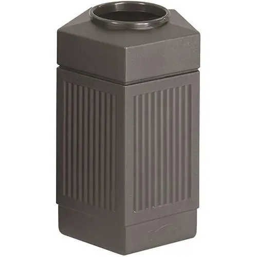 Safco Canmeleon Indoor/outdoor Receptacle, Pentagon, Polyethylene, 30gal, Black Safco Canmeleon Indoor/outdoor Receptacle, Pentagon, Polyethylene, 30gal, Black