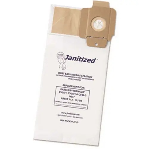 Janitized Vacuum Filter Bag To Fit Karcher/tornado, Carton Of 100