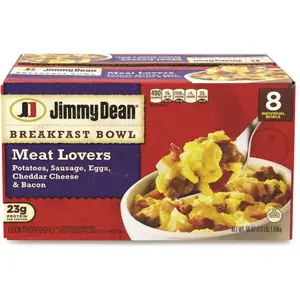 Jimmy Dean GRR90300029 Jimmy Dean Breakfast Bowl Meat Lovers 56 Oz Package Of 8
