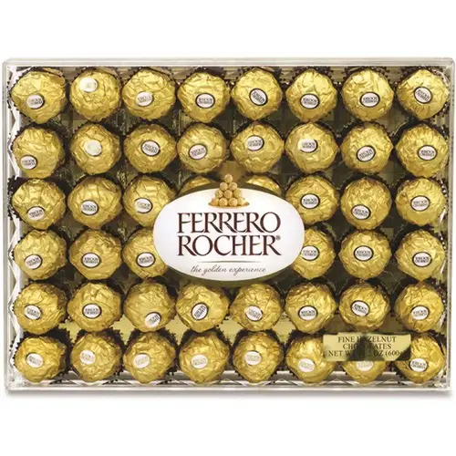 Ferrero Rocher hazelnut Chocolate Diamond Gift Box, 21.2 Oz, Package Of 48 Ferrero Rocher hazelnut Chocolate Diamond Gift Box, 21.2 Oz, Package Of 48