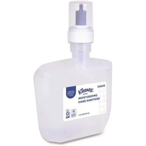 Kleenex Ultra Moisturizing Foam Hand Sanitizer, 1,200 Ml, Clear, Carton Of 2 Kleenex Ultra Moisturizing Foam Hand Sanitizer, 1,200 Ml, Clear, Carton Of 2