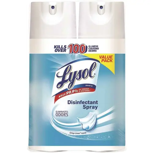Lysol Disinfectant Spray, Crisp Linen, 12.5 Oz Aerosol, 2/pack, 6pk Carton Of 12