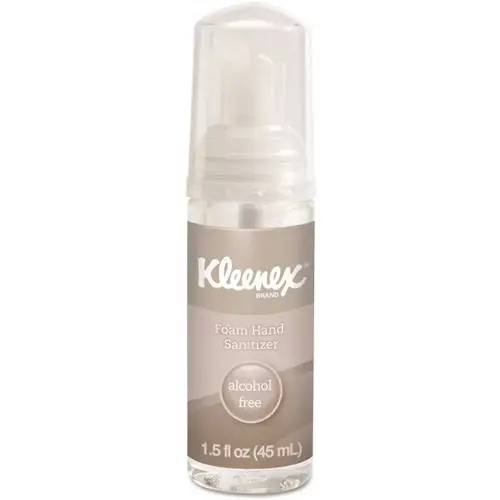 Kleenex Alcohol-Free Foam Hand Sanitizer, 1.5 Oz, Clear, Carton Of 24