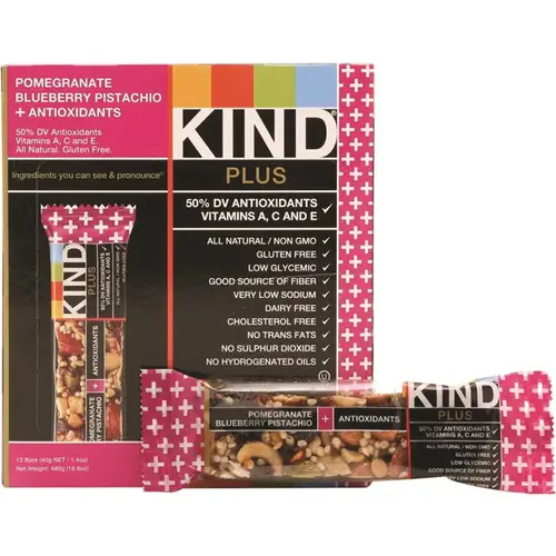 Kind 1.4 Oz Blueberry Pistachio/antioxidants Nutrition Boost Bar Package Of 12