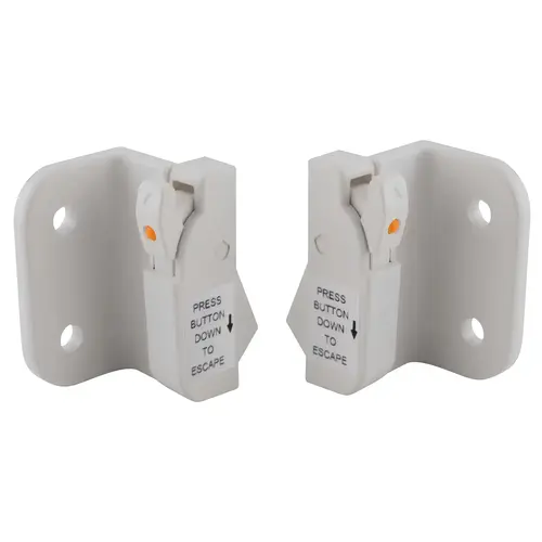 Euro White Dual Action Single/Double Hung Or Sliding Plastic (WOCD) Window Opening Control Device Pair