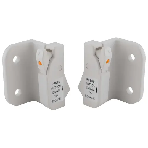 Euro White Dual Action Single/Double Hung Or Sliding Plastic (WOCD) Window Opening Control Device Pair