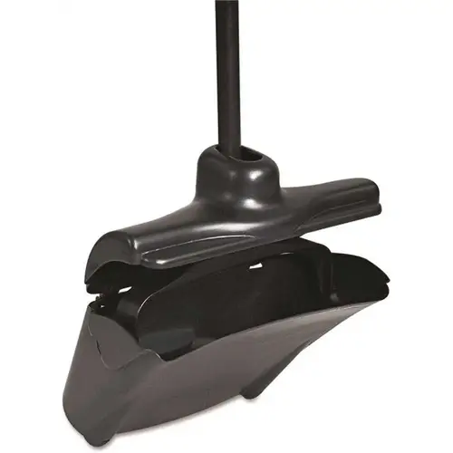 Rubbermaid Commercial Lby PRO Upriht Dustpn, W/cvr, Plastic Pan/metal Handl, Blk Rubbermaid Commercial Lby PRO Upriht Dustpn, W/cvr, Plastic Pan/metal Handl, Blk