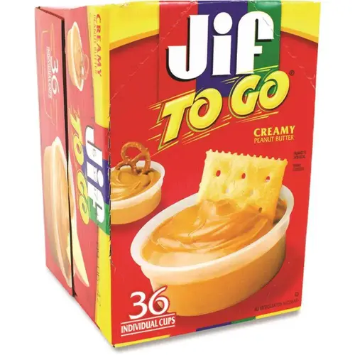Jif To Go Spreads Creamy Peanut Butter 1.5 Oz Cup Case Of 36 Jif To Go Spreads Creamy Peanut Butter 1.5 Oz Cup Case Of 36