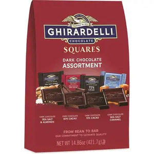 GHIRARDELLI GRR30001037 Ghirardelli Squares Premium Dark Chocolate Assortment, 14.86 Oz Bag