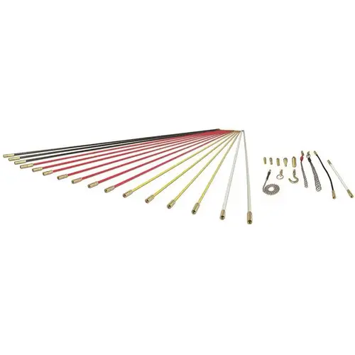 Klein Tools Polypropylene Mega Fish Rod Kit 52 ft Klein Tools Polypropylene Mega Fish Rod Kit 52 ft