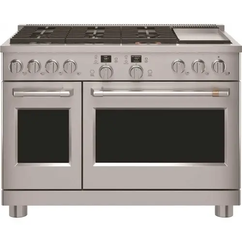 Caf 48" Smart Dual-Fuel Commercial-Style Range With 6 Burners, Stainless, ADA Caf 48" Smart Dual-Fuel Commercial-Style Range With 6 Burners, Stainless, ADA