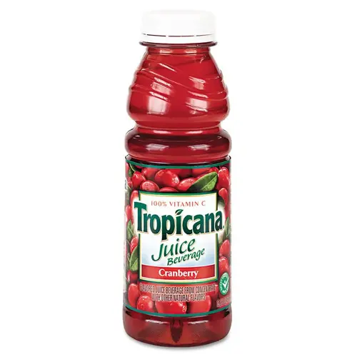 Tropicana Juice Beverage, Cranberry, 15.2oz Bottle, Case Of 12