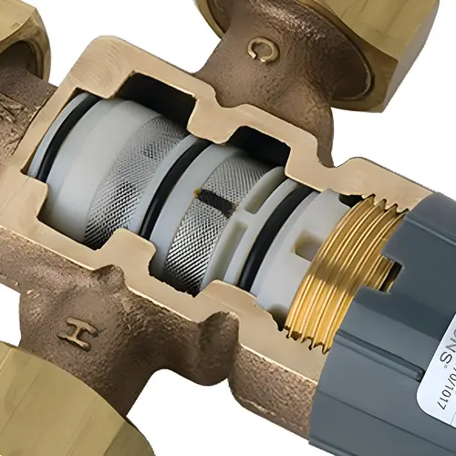 Symmons Maxline Thermostatic Mixing Valve 3/4" Male Npt Connection Symmons Maxline Thermostatic Mixing Valve 3/4" Male Npt Connection