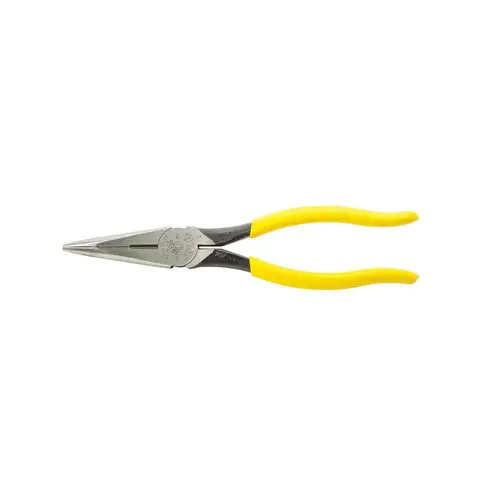 Klein Tools 8 inch Heavy-Duty Long-Nose Side-Cutting Pliers Yellow Klein Tools 8 inch Heavy-Duty Long-Nose Side-Cutting Pliers Yellow