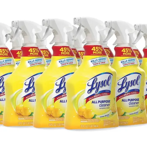 Lysol Brand II All-Purpose Cleaner Lemon Breeze 32 Oz Spray Bottle Carton Of 12