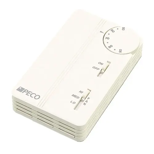 Peco Controls On / Off 24-277v 3 Speed Vertical Thermostat