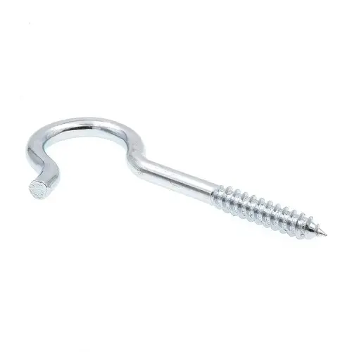 Generic Rd Bend Screw Hooks, .4, Zc, Package Of 10