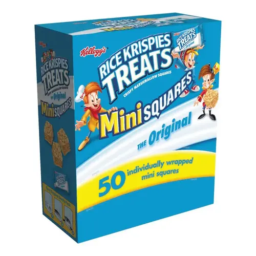 Kellogg'S Rice Krispies Treats, Mini Squares, 0.39 Oz, Package Of 50
