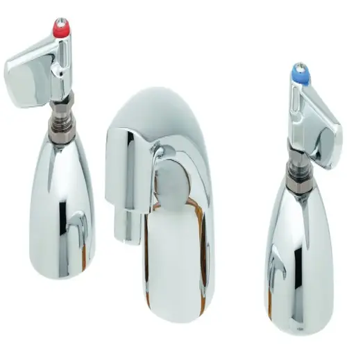 T & S Bathroom Faucet 8" Center Lever Handles Cast Spout Chrome 2.2 GPM T & S Bathroom Faucet 8" Center Lever Handles Cast Spout Chrome 2.2 GPM