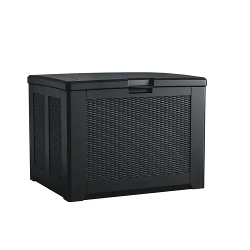 Rubbermaid Medium Resin Outdoor Storage Deck Box 74 Gal. Charcoal