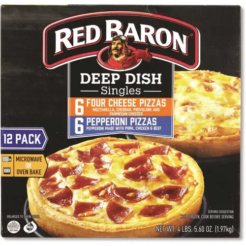 Red Baron Deep Dish Pizza Singles Var Four Cheese/pepperoni 5.5 Oz Package Of 12 Red Baron Deep Dish Pizza Singles Var Four Cheese/pepperoni 5.5 Oz Package Of 12