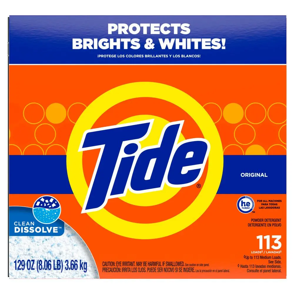 TIDE Tide 129 Oz W/bleach Original Scent Powder Laundry Detergent 89 Loads Case Of 2 3077216667 TIDE Tide 129 Oz W/bleach Original Scent Powder Laundry Detergent 89 Loads Case Of 2 3077216667
