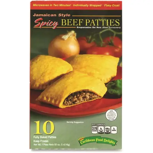Caribbean Food Delights Jamacian Style Spicy Beef Empanadas 50 Oz Package Of 10