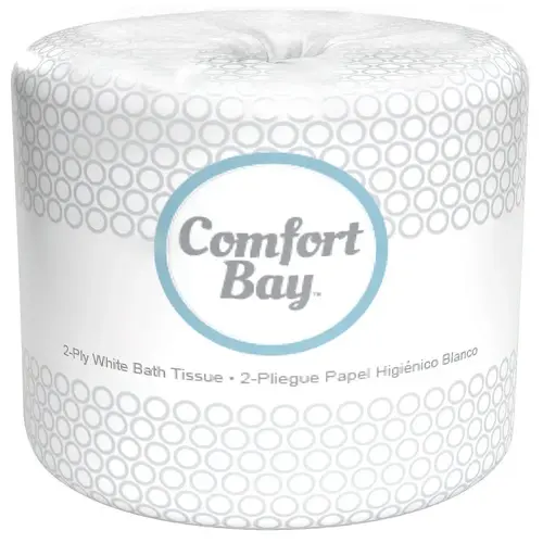 Comfort Bay Bright White 2-Ply Bath Tissue, Case Of 96 Comfort Bay Bright White 2-Ply Bath Tissue, Case Of 96