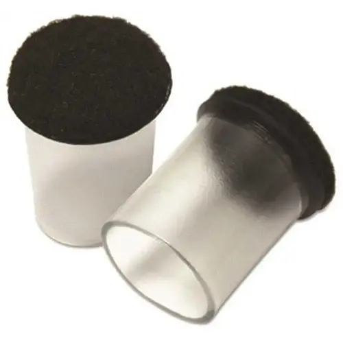 Master Caster Floor Savers, 1 1/2 In, Clear/gray, Package Of 8