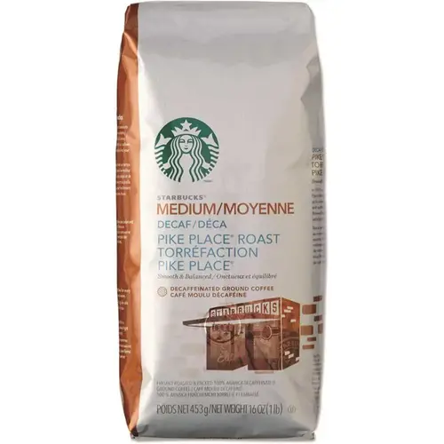 Starbucks 1 Lb Ground Pike Place Decaf Coffee