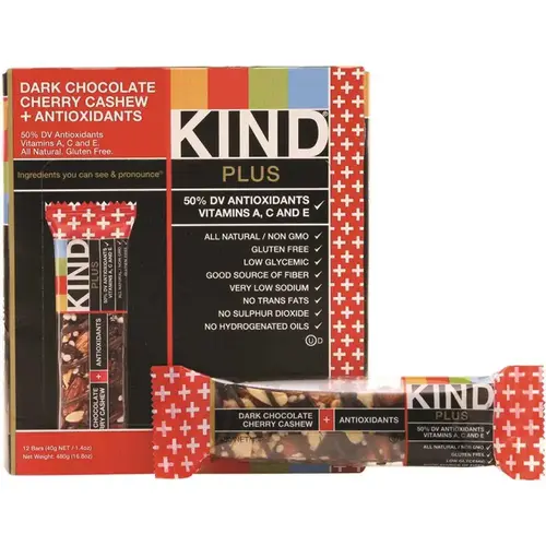 Kind 1.4 Oz Dark Chocolate Cherry Cashew/antioxidants Plus Bar Package Of 12