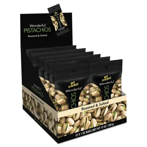 Paramount Farms 1.25 Oz Salt And Pepper Wonderful Pistachios Nuts Package Of 12 Paramount Farms 1.25 Oz Salt And Pepper Wonderful Pistachios Nuts Package Of 12