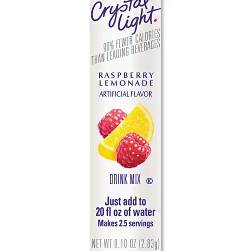 Crystal Light On The Go 0.16 Oz Pack Raspberry Lemonade Drink Mix Package Of 30