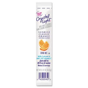 Crystal Light CRY00504 Crystal Light On The Go 0.16 Oz Packets Sunrise Orange Drink Mix Package Of 30