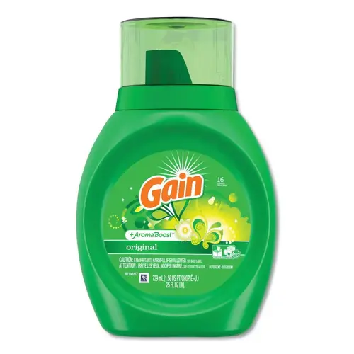 Gain Liquid Laundry Detergent, Original Fresh, 25oz Bottle, Carton Of 6