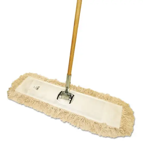 Boardwalk Cut-End Dust Mop Kit, 36 X 5, 60" Wood Handle, Natural
