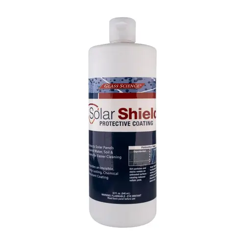 Solar Shield Protective Coating Protects Solar Panels from Soiling and Etching Covers 1000+ Sq. Ft  32 oz