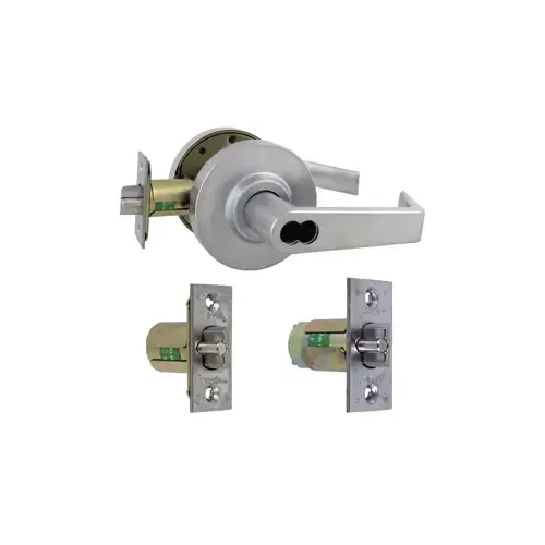 KIT - Entry Rigid Sierra Lever, SFIC Less Core, 2-3/8" Backset, Grade 2, 626/US26D Satin Chrome KIT - Entry Rigid Sierra Lever, SFIC Less Core, 2-3/8" Backset, Grade 2, 626/US26D Satin Chrome