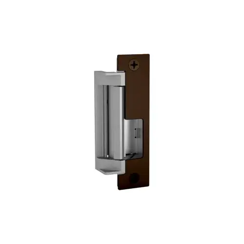 Fire Rated Electric Strike 12/24VDC/VAC Includes 2 Faceplates (4-7/8" x 1-1/4"), Mortise & Cylindrical LatcMax 3/4" Throw, 613E/US10BE Dark Oxidized Satin Bronze