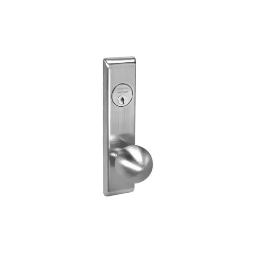 Dormitory Mortise Lock, Copenhagen Knob, 1" Deadbolt, Grade 1, Satin Chrome 626/US26D