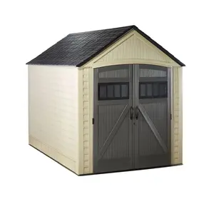 Rubbermaid 2035895 Rubbermaid 7-Ft X 10-Ft Roughneck Brown Gable Resin Outdoor Storage Shed