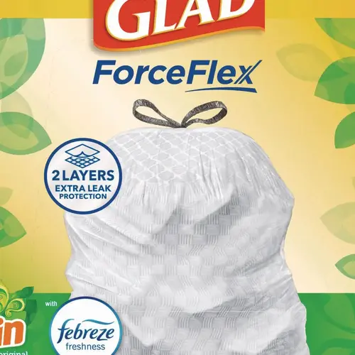 Glad Odorshield Tall Kitchen Drawstring Bags, Gain Original, 13 Gal, Box Of 80