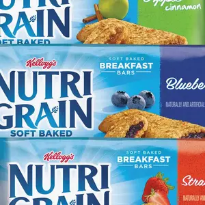 KELLOGG'S KEB05872 Kellogg'S 1.3oz Bar Nutri-Grain Cereal Bars Package Of 48