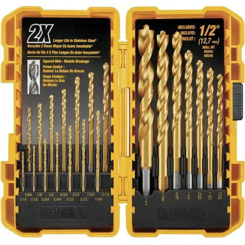 Dewalt 21-Piece Titanium Pilot Point Drill Bit Set Dewalt 21-Piece Titanium Pilot Point Drill Bit Set